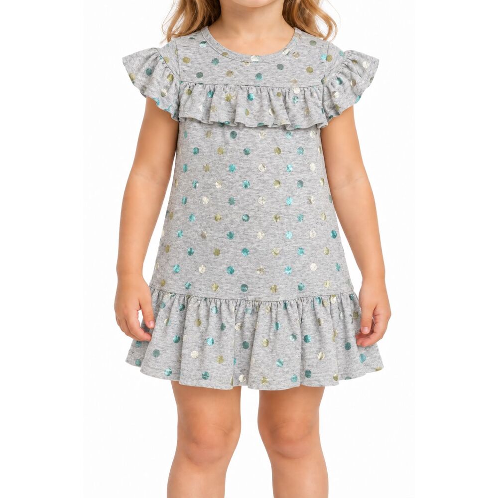 🔥 5 for $30 🔥 Okie Dokie Girls’ Ruffle Sleeve Polka Dot Dress | 3T